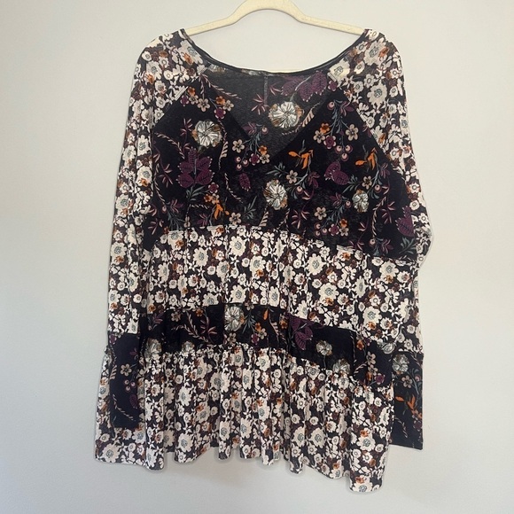 Free People Isabelle Floral Ruffle Print Tunic Small - Picture 6 of 8
